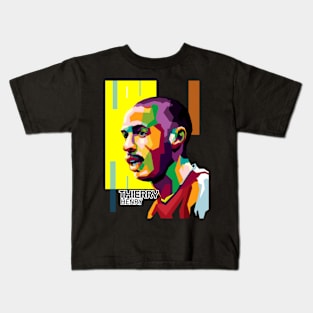 Top Football Thierry In Wpap Art Kids T-Shirt